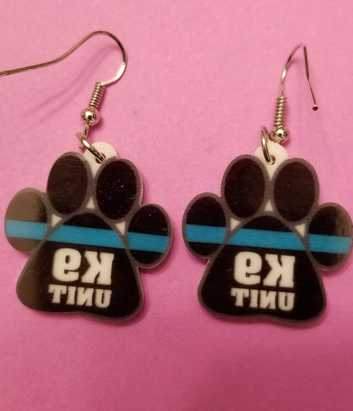 Thin Blue Line K-9 Paw Bracelet - Elite K9