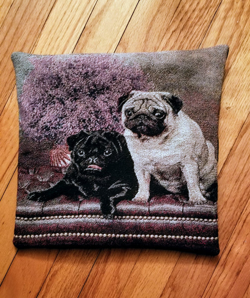 Black pug outlet pillow