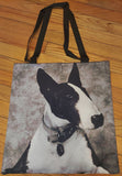 Colored Bull Terrier Dog Tote Bag, School Book Bag