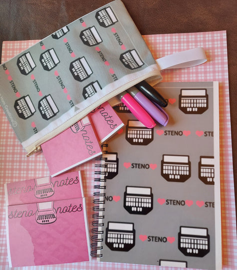Steno Court Reporter Stenographer Blank Notebook