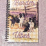 Border Scotch Collie Herding Puppy Dog Blank Notebook Journal Planner Book Diary