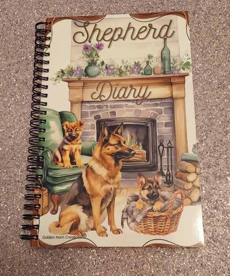 German Shepherd Herding Dog Blank Notebook Journal Planner Book Diary
