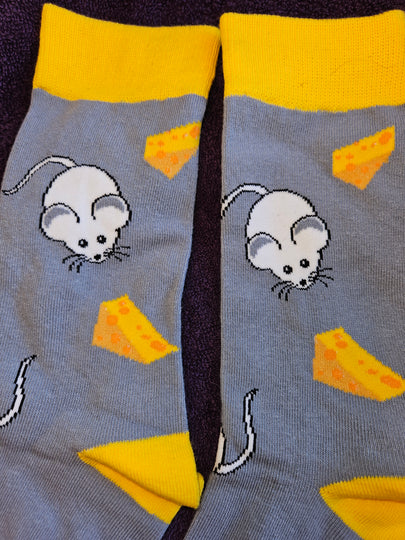 Where's the Cheese? Mice, Mouse! Rat !? Ladies Novelty Socks 2 designs