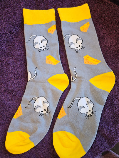 Where's the Cheese? Mice, Mouse! Rat !? Ladies Novelty Socks 2 designs