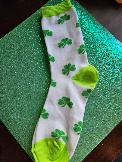 St. Patrick's Day 4 Leaf clover Shamrock Socks 5 designs