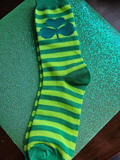 St. Patrick's Day 4 Leaf clover Shamrock Socks 5 designs