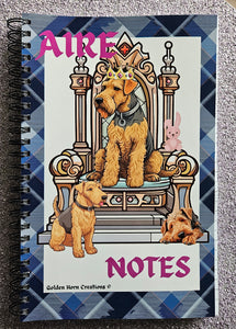 The King of Terriers Airedale Puppy Dog Blank Notebook Journal Planner Book Diary