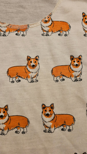 Pembroke Welsh Corgi Puppy Dog Summer Sleeveless T-shirt Blouse