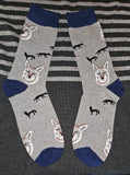 Native American Grey or Gray Timber Wolf Ladies Socks