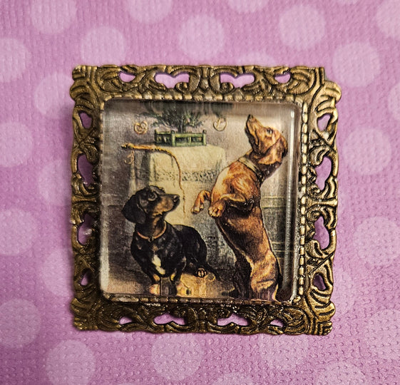 Sight and Scent Hound Dog Group Vintage Like Brooch & Necklace Pendant, Multiple Breeds Available