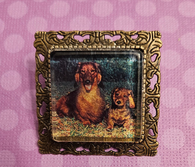 Sight and Scent Hound Dog Group Vintage Like Brooch & Necklace Pendant, Multiple Breeds Available