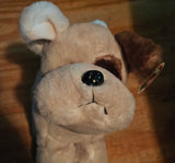 Pretty Bulldog Plush Handbag Purse Zippered Top Children Toy