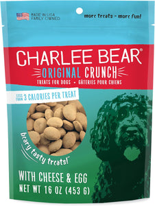 Charlee Bear — Grain Free Crunch, Beary Tasty Dog Treats! resealable 8 oz, 5 flavor options, Bacon & Blueberry, Beef & Cheese, Cheese & Egg, Peanut Butter & Banana, Turkey Sweet Potato & Cranberry