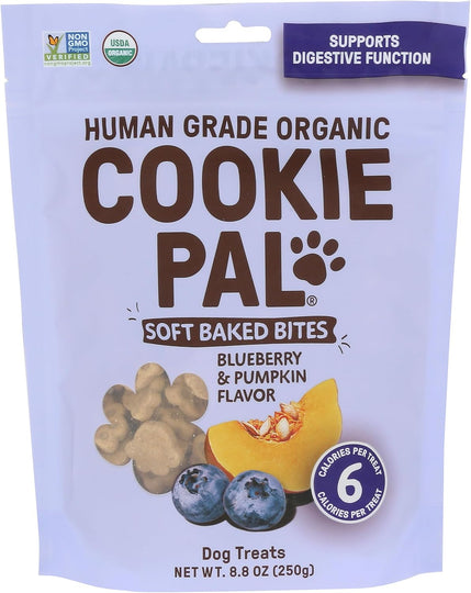 Cookie Pal Blueberry and Pumpkin Flavor Soft Baked Bites Biscuit Dog Treats, 8.8 Ounces