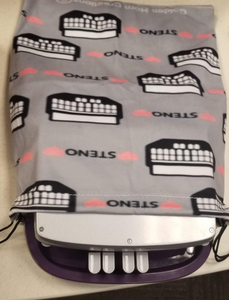 Steno Machine Draw String Bag Dust Cover Court Reporter Stenographer