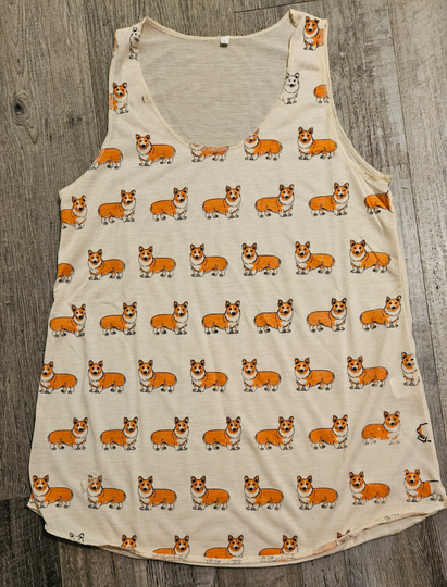 Pembroke Welsh Corgi Puppy Dog Summer Sleeveless T-shirt Blouse