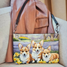 Ladies Pembroke Welsh Corgi Puppy Dog Crossbody Purse Clutch Handbag