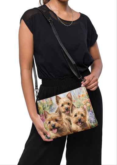 Norwich Terrier Dog Crossbody Purse Clutch Handbag