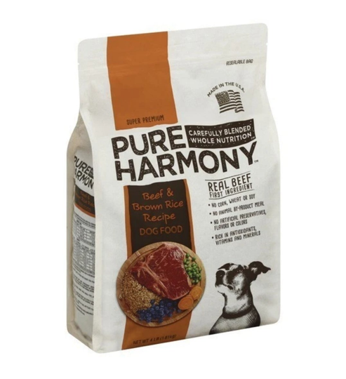 Topco Pure Harmony, Dog Food, Real Meat Premium Organic Recipe Unique Blend and Dog Jerky Treats 3 Flavors  USA made