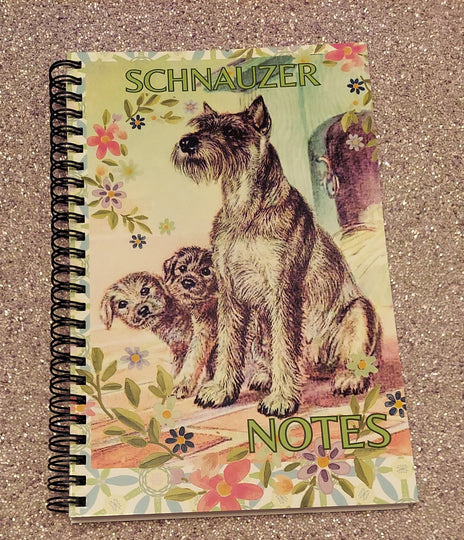 Minature Standard Schnauzer Puppy Dog Blank Notebook Journal Planner Book Diary