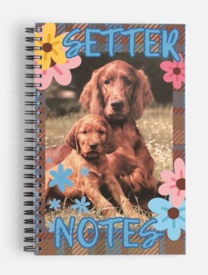 Irish Setter Hunt Puppy Dog Blank Notebook Journal Planner Book Diary