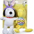 Peanuts 9 Inch Easter Beagle Snoopy and Woodstock Dog Toys Squeaky Plush Fabric Officially Licensed