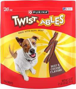 Purina Twist-Ables Beef Cheese Flavors Dog Treats Food 5.5 Oz