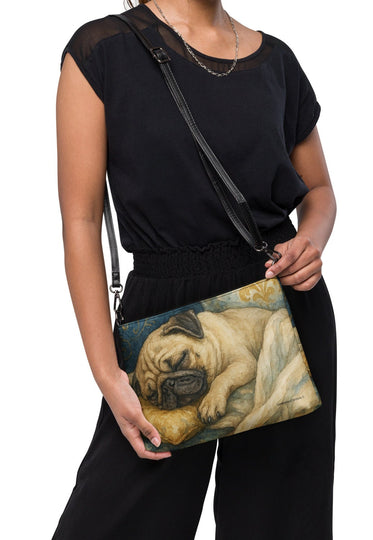 Pug Dog Crossbody Purse Clutch Handbag 2 Designs Available