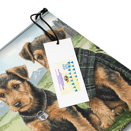 Airedale Lakeland Welsh Terrier Dog Crossbody Purse Clutch Handbag 2 designs