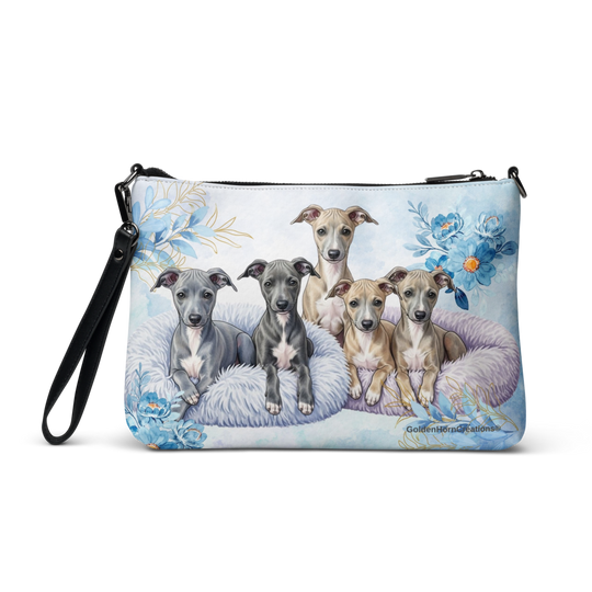 Italian Greyhound Dog Crossbody Purse Clutch Handbag
