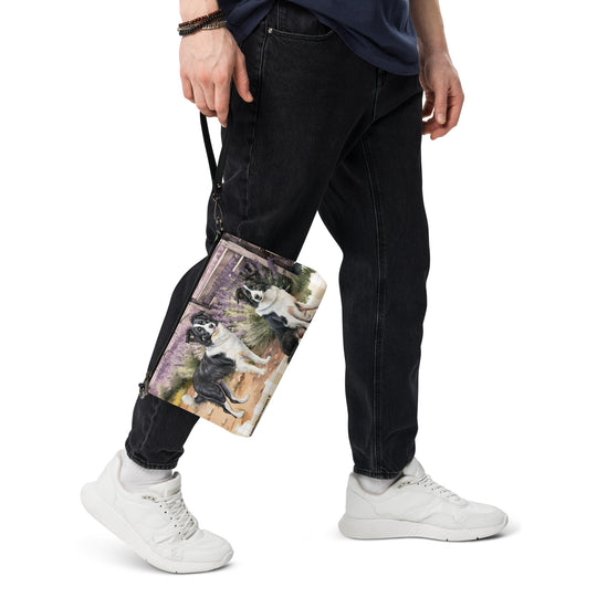 Border Collie Dog Crossbody Purse Clutch Handbag