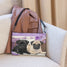 Pug Dog Crossbody Purse Clutch Handbag 2 Designs Available