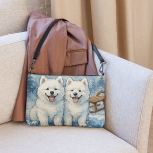Samoyed Finnish Spitz American Eskimo Sled Dog Crossbody Purse Clutch Handbag