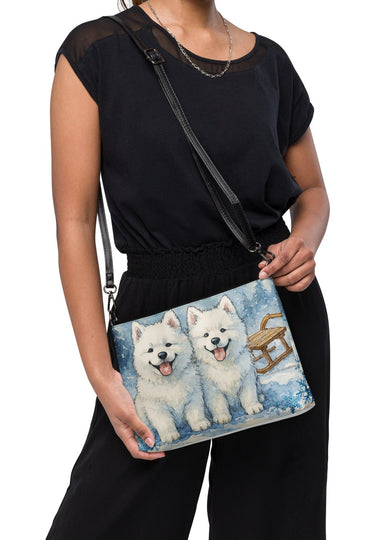 Samoyed Finnish Spitz American Eskimo Sled Dog Crossbody Purse Clutch Handbag