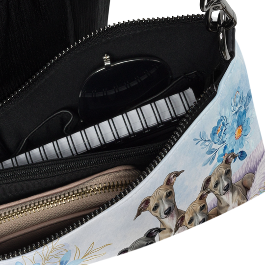 Italian Greyhound Dog Crossbody Purse Clutch Handbag