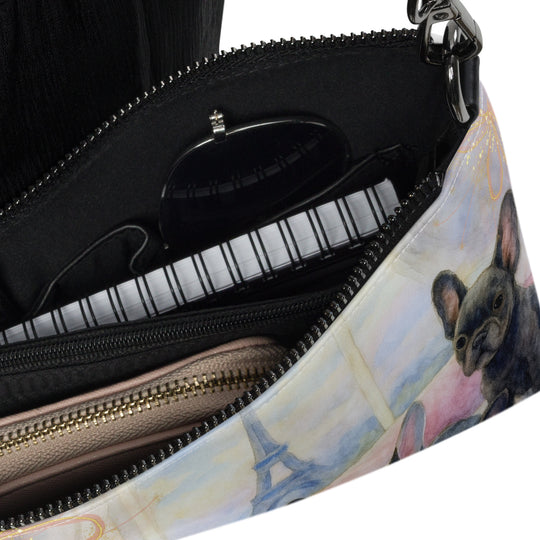 French Bulldog Parisian Puppies Crossbody Purse Clutch Handbag