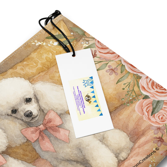 Minature Toy Poodle Dog Crossbody Purse Clutch Handbag