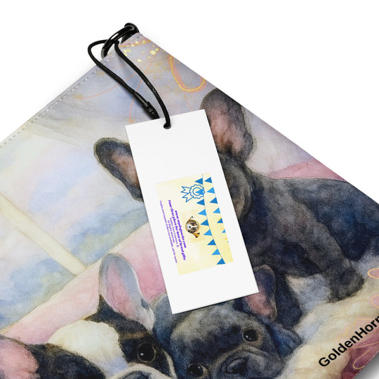 French Bulldog Parisian Puppies Crossbody Purse Clutch Handbag