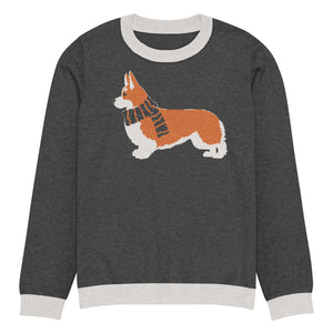 Scarfed Cozy Winter Pembroke Welsh Corgi Dog Ladies Sweater Made to Order