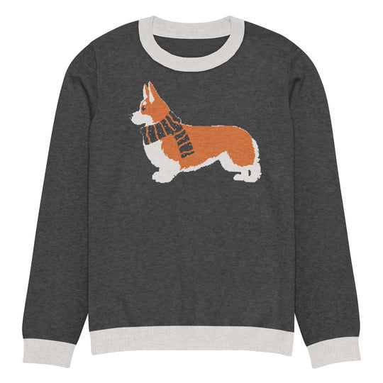 Scarfed Cozy Winter Pembroke Welsh Corgi Dog Ladies Sweater Made to Order