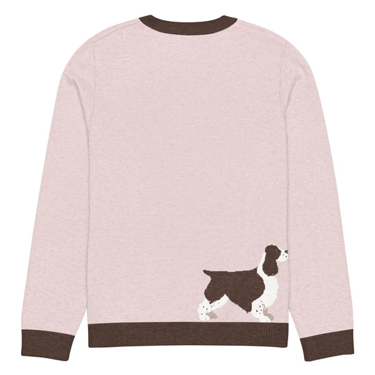 English Springer Spaniel Hunting Dog Ladies Pink Sweater Made to Order