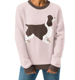 English Springer Spaniel Hunting Dog Ladies Pink Sweater Made to Order