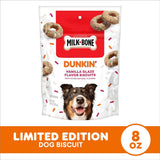 Milk-Bone Limited Edition Dunkin' Vanilla Glaze Flavor Biscuit Dog Treats, 8 Ounce