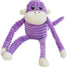 Spencer the Crinkle Monkey Large Rainbow with Squeaker Plush Squeaker Toy zippypaws or Purple small