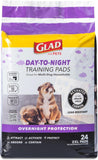 Glad for Pets Puppy Training Potty Pee Pads, great for the Whelping Box, two options; Day to Night Activated Carbon 24 count, Black Charcoal 30 count