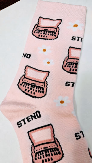 Steno Court Reporter Stenographer Ladies Novelty Socks  Two Designs Available