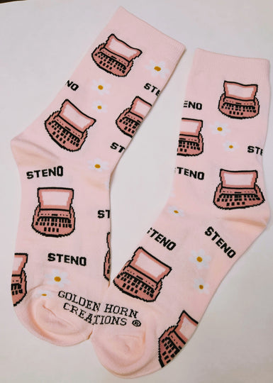 Steno Court Reporter Stenographer Ladies Novelty Socks  Two Designs Available