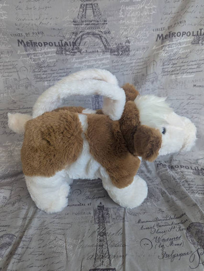 Brown Cow Guernsey Cattle Farm Animal Plush Handbag Purse Zippered Top Children Toy