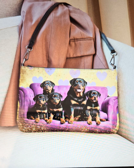 Ladies Rottweiler Working Dog Crossbody Purse Clutch Handbag