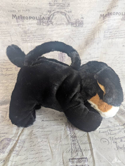 Pretty Bernese Mountain Dog Plush Handbag Purse Zippered Top Children Toy